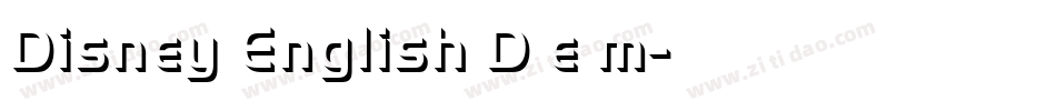 Disney English D e m字体转换
